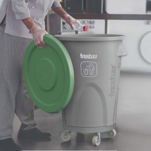 Round Bin 60L  Flat Lid with Dolly